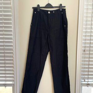 rag & bone Black Cotton High-Waisted Pants